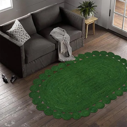 Vista 52 de Natural Jute Collection - Alfombra rectangular de 2 x 3 pies, alfombra de yute trenzada a cuadros multicolor de 0.27 pulgadas de grosor, ideal
