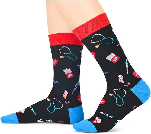 Vista 2 de Zmart Unisex Lawyer Cop Fireman Pilot Dentist Doctor Nurse Realtor Socks, Gifts For Lawyer Police Firefighter Dentist Nurse