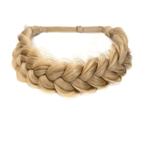 Vista 17 de Diadema Trenzada de 2 Hebras Despeinada Clásica Gruesa Trenzas Anchas Elástica Extensible de Calidad Sintética Diadema Trenzada para Mujeres Niñas