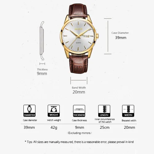 Vista 3 de Verhux Relojes de pulsera para hombre, impermeable, analógico, de cuarzo, para hombre, de cuero, regalos para él