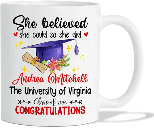 Vista 10 de Taza de viaje de graduación personalizada, Trust Me I Have A Master's Degree Destiny - Taza de café blanca, taza de café de graduación de 11 onzas