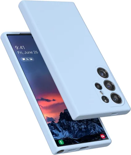 Vista 14 de Diseñado para Galaxy S24+Plus Carcasa, de silicona líquida, de gel, a prueba de golpes, con suave forro de microfibra, compatible con Galaxy S24