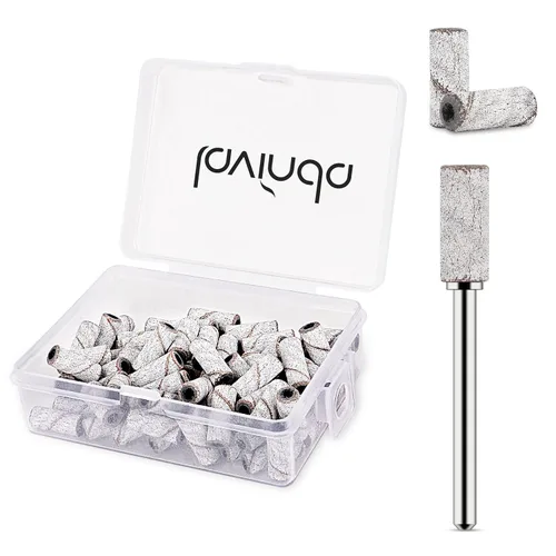Vista 31 de Lavinda Brocas para taladro de uñas de 3/32 pulgadas de fácil remoción para bandas de lijado, mandril pequeño profesional de acero inoxidable de 3.1