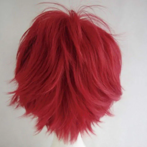 Vista 3 de Pelucas de pelo sintético lacio, corto y esponjoso. Para fiestas de cosplay, anime peluca con pelo despeinado y puntiagudo, para hombre y mujer
