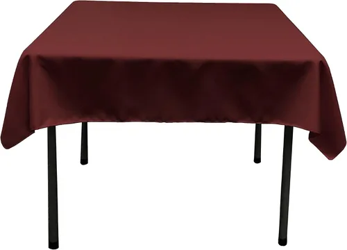 Vista 87 de LA Linen. Mantel cuadrado de popelina de poliéster