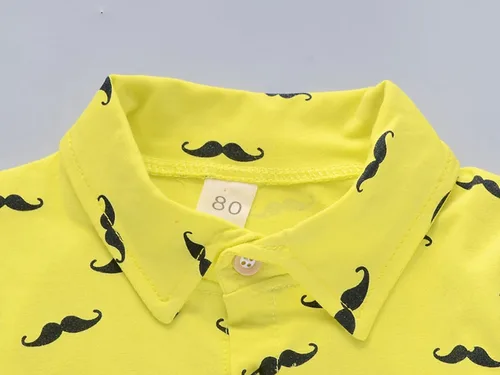 Vista 5 de Ropa de traje de caballero de verano para niños pequeños amarillo 12 meses