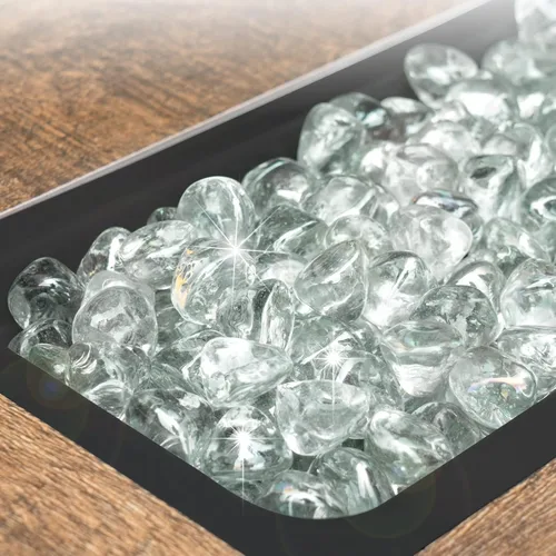 Vista 7 de GASPRO - Diamantes de cristal de fuego de 10 libras - Cristal de fuego transparente de 1 pulgada para fogatas de propano, rocas de cristal