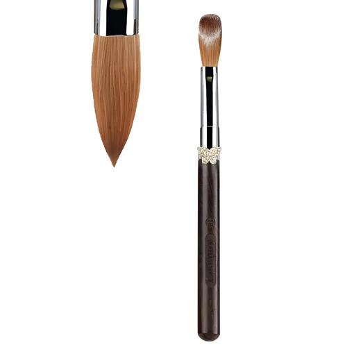 Vista 15 de Kolinsky - Cepillo de uñas acrílicas, 100% cabello Kolinsky, cepillo profesional de arte de uñas para aplicación acrílica, extensión de uñas