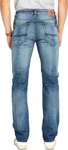 Vista 2 de Buffalo David Bitton Jeans de pierna recta relajada para hombre con tela elástica