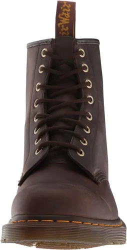 Vista 7 de Dr. Martens, Botas industriales ligeras para mujer Maple Zip con puntera de acero Marrón oscuro