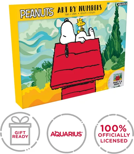 Vista 7 de Aquarius - Peanuts Snoopy Chill Art by Numbers, kit de pintura, 16 x 20