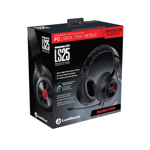 Vista 5 de LucidSound LS25BK Gaming Headset for PC, Xbox One, PS4, PS4 Pro, Nintendo Switch - Esports Edition