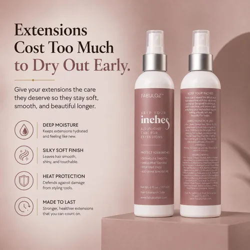 Vista 3 de Acondicionador sin enjuague para extensiones de cabello y peluca, mantiene tus pulgadas