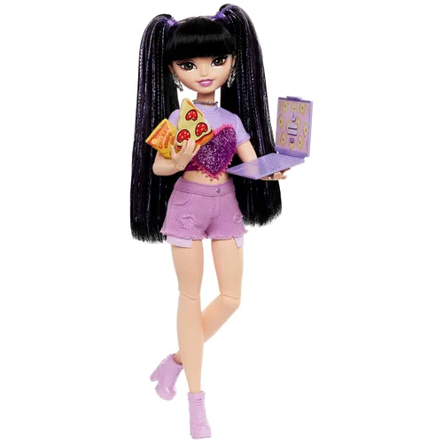 Vista 10 de Set de juego Barbie Dream Besties, muñeca posable Brooklyn con cabello largo negro, 9 accesorios con temática musical