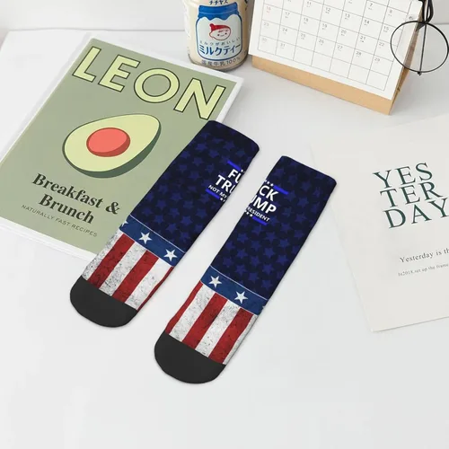 Vista 8 de Fuck Trump Not My President - Calcetines tobilleros de invierno de corte bajo, deportivos, cálidos, cómodos, transpirables, casuales, para hombres
