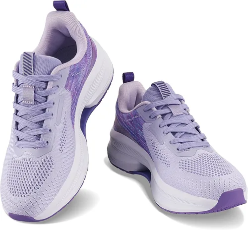 Vista 2 de QUINMOK Tenis antideslizantes para mujer, de malla, para caminar y correr