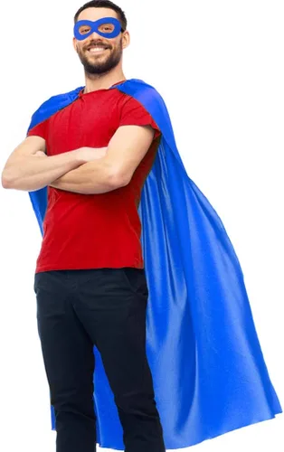 Vista 5 de Capas y máscaras de superhéroe para adultos a granel, disfraz de superhéroe para hombres y mujeres, regalos de fiesta de disfraces de Halloween