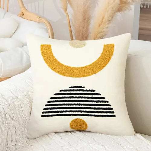 Vista 18 de Merrycolor Fundas de almohada decorativas bohemias para cama, modernas de mediados de siglo, fundas de almohada verde hoja, funda de almohada