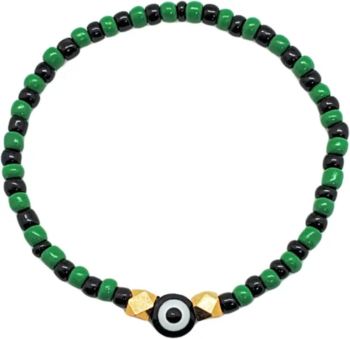 Vista 10 de Hecho a mano contra el mal de ojo orishas joyería de protección Ilde elástico elástico ajustable con cuentas unisex amuleto pulsera conjunto