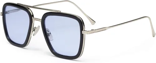 Vista 2 de LianSan - Gafas de sol con montura de metal para hombre y mujer
