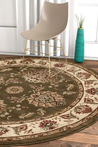 Vista 23 de Well Woven Alfombra de área oriental roja de Sultan Sarouk con diseño floral persa, formal, tradicional, fácil de limpiar, resistente a las manchas