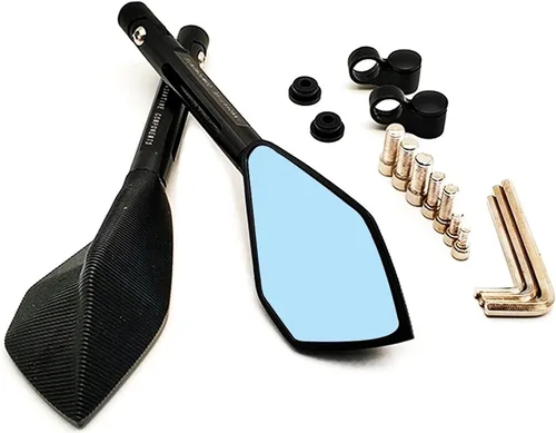 Vista 4 de Accesorios Espejos retrovisores laterales para motocicleta, aluminio CNC para Kawasaki Ninja 400R GTR1400 ZX14R Z1000SX H2R KLZ1000 Versys Z400
