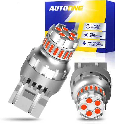 Vista 8 de AUTOONE 1156 bombillas LED para luz de freno, 300% más brillantes BA15S 7506 1003 1141 P21W, bombillas LED de reemplazo de color rojo brillante