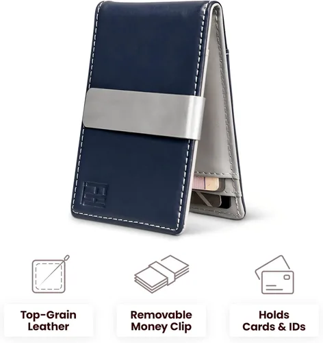 Vista 6 de FH billetera minimalista de cuero para 8 tarjetas