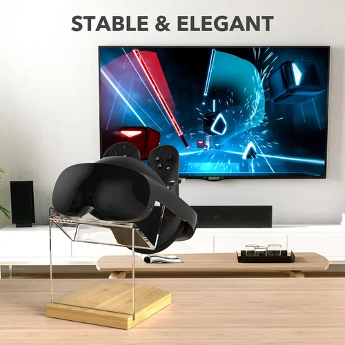 Vista 5 de VR Stand Accessories Compatible with Quest Meta Quest Pro Acrlic Display Holder for Touch Controllers Accessories