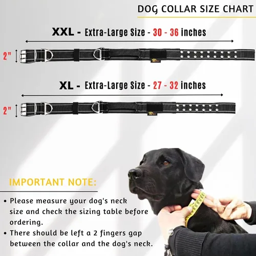 Vista 6 de ADITYNA - Collar de perro resistente con asa, XXL, cuello ajustable de 30 a 36 pulgadas Diseñado exclusivamente para razas de perros enormes como