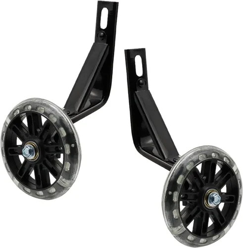 Vista 17 de Par de ruedas auxiliares de bicicleta para niños, accesorios para bicicletas de 12 "14" 16", ruedas de entrenamiento flash