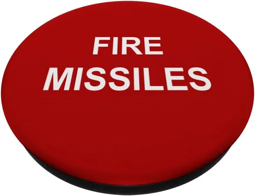 Vista 2 de Fire Misiles Botón PopSockets Agarre y Soporte para Teléfonos y Tabletas, Negro