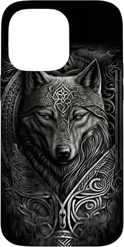 Vista 21 de Stylish Viking Wolf Design Wild Animal Viking Wolf Case for iPhone 17