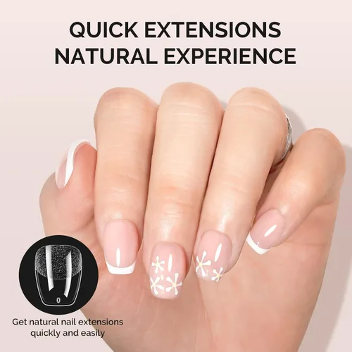 Vista 4 de MelodySusie Puntas de uñas extra cortas Ballerina X con soporte de uñas para presionar