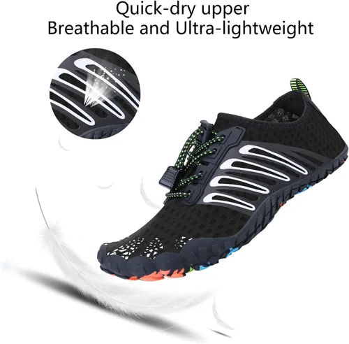 Vista 2 de MAYZERO Zapatos de agua para hombres y mujeres, zapatos de surf, playa, piscina, zapatos de punta ancha, senderismo, zapatos de agua, zapatillas