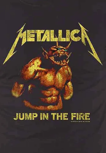 Vista 3 de Metallica - Camiseta 'Jump in The Fire Vintage' (negro)