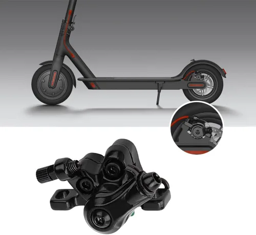 Vista 6 de Pinza de freno trasero Pinza de freno de disco Reemplazo para Xiaomi M365 Scooter Piezas de aleación de aluminio Scooter Freno