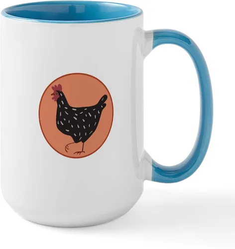 Vista 25 de CafePress Backyard Chicken Whisperer Mugs Taza de café de cerámica de 15 oz (15.0 fl oz)
