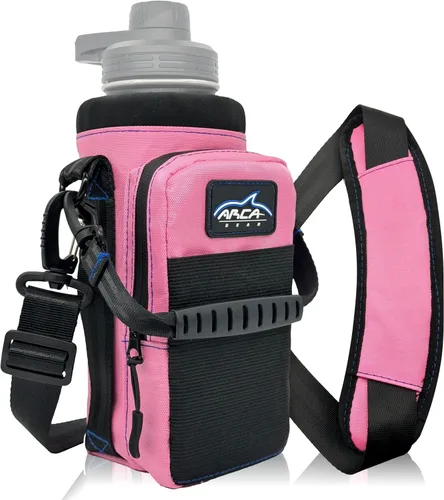 Vista 5 de Arca Gear Hydro Carrier - Bolsa pequeña de 32 onzas para botella de agua aislada con asa de transporte, correa para el hombro, cartera y dos bolsas