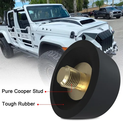 Vista 2 de BASIKER Tapa de eliminación de antena apta para Jeep Wrangle Gladiator JK JL Rubicon Sport Unlimited 4xe Willys Mojave, accesorios para Jeep a