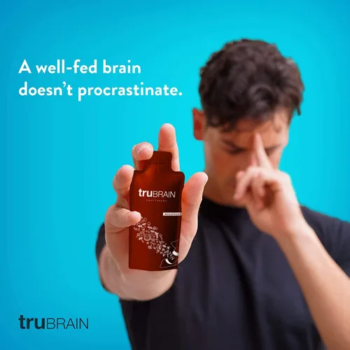 Vista 3 de TruBrain Bebidas - Alimento cerebral nootrópico diseñado por neurocientíficos para aumentar la producción mental y mejorar la memoria. Suplemento