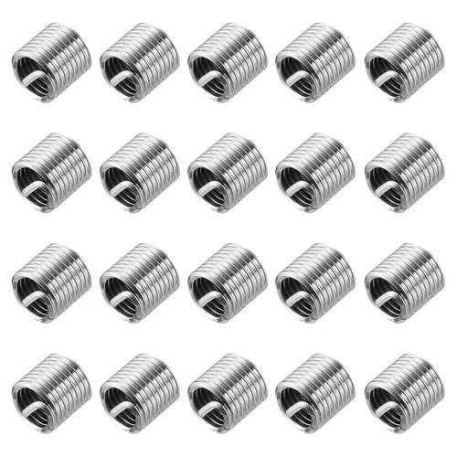 Vista 38 de uxcell 50 piezas de insertos de rosca de alambre 1/2-13 UNC 1D (1/2 ") 304 de acero inoxidable helicoidal tipo helicoidal kit de reparación de rosca