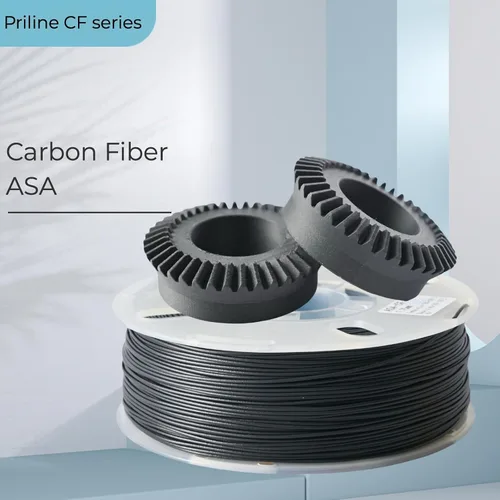 Vista 2 de Filamento de fibra de carbono, PRILINE - Filamento de impresora 3D de fibra de carbono ASA 1.75mm, filamento de fibra de carbono de alta resistencia