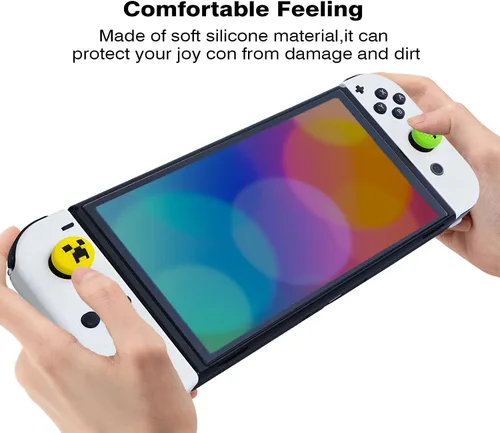 Vista 6 de TIKOdirect Cute Thumb Grip Caps Compatible with Switch Joy-conOLEDLite, Kawaii Joystick Cap Grip 4PCS Soft Silicone Protective Ergonomic Button