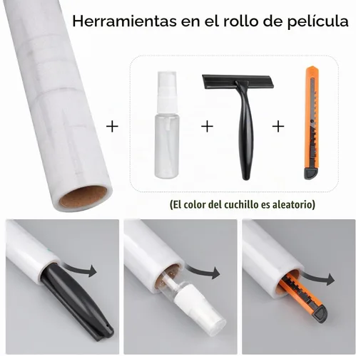 Vista 7 de HIDBEA Película de Privacidad para Ventana, Película Decorativa de Adhesión Estática, Película Esmerilada No Adhesiva con Control de Calor y Bloqueo