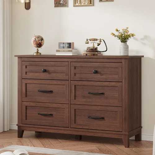 Vista 20 de GarveeHome Cómoda de 5 cajones verticales de 41.3 pulgadas de alto con gran almacenamiento, cómoda de madera independiente para dormitorio, sala