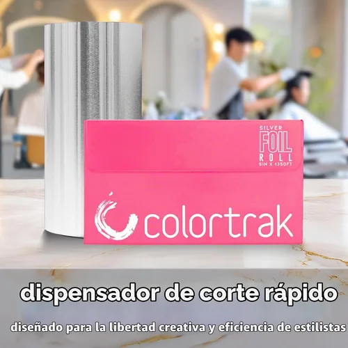 Vista 8 de Colortrak Rollo de papel de aluminio para resaltado profesional, plateado