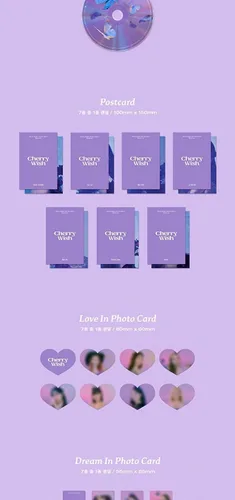 Vista 2 de Cherry Bullet - Cherry Wish [Juego completo ver.] (2º mini álbum) 2 álbumes + beneficios limitados prepedidos + regalo cultural coreano