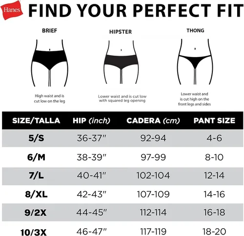 Vista 4 de Hanes womens Microfiber Panties Pack, Moisture-wicking Stretch Underwear, 10-pack (Colors May Vary)