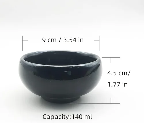 Vista 3 de Taza de té Jianzhan de porcelana negra Wujin Tenmoku Taza hecha a mano China Gongfu Cha Taza Patrón de dragón dorado